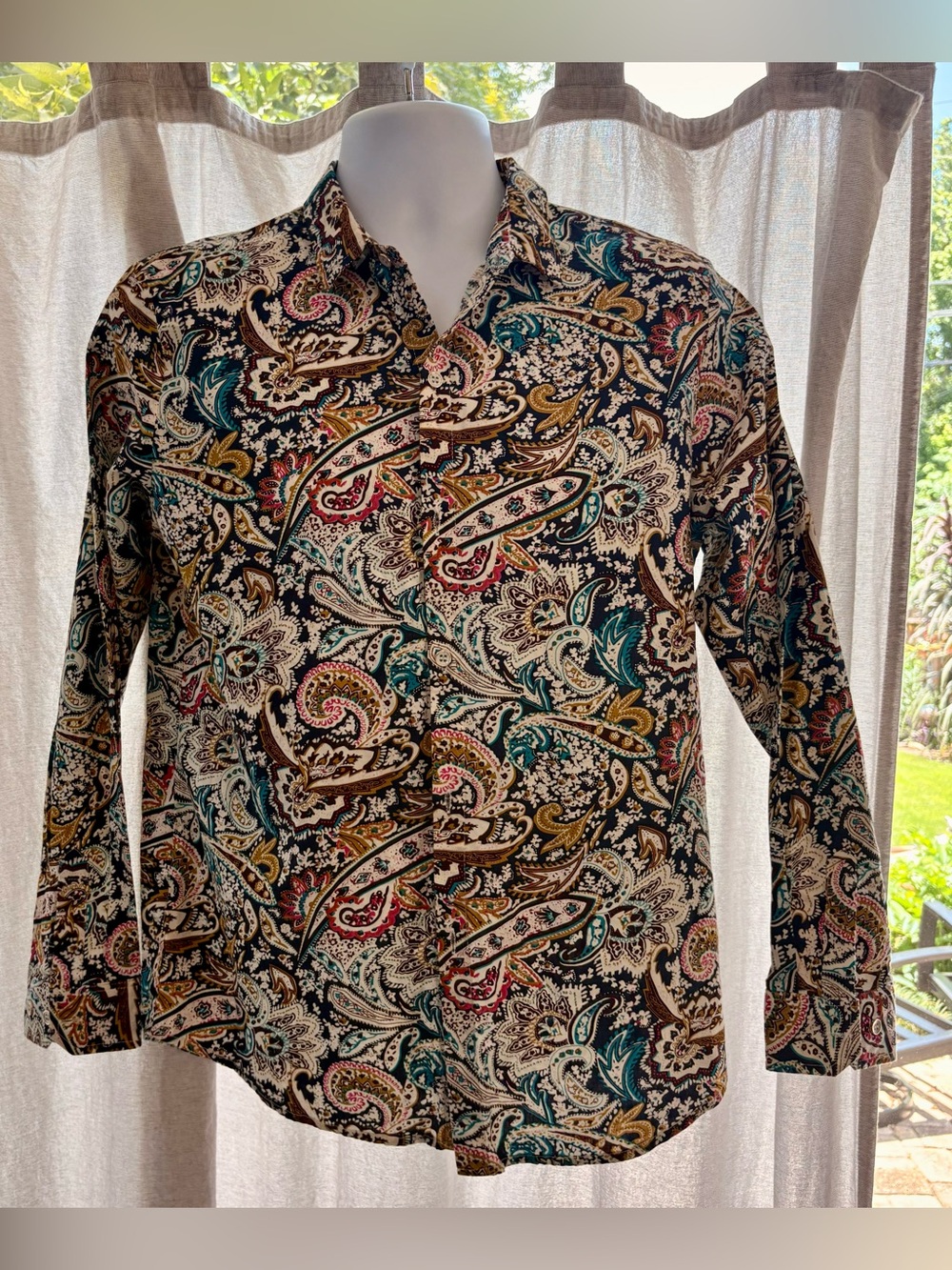 SSLR Men's Paisley Button Down Shirt
Cotton Medium Excellent Condition